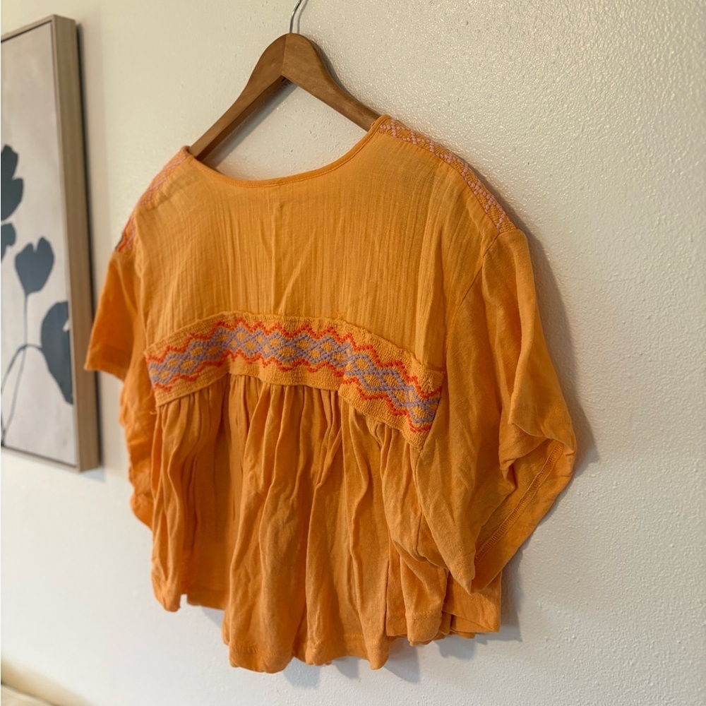 Free People Sunny Orange Top - Picture 7 of 8